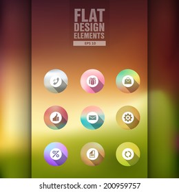 Elements design of the menu for a website. Homepage. Gui Vector icons web and mobile interface template  