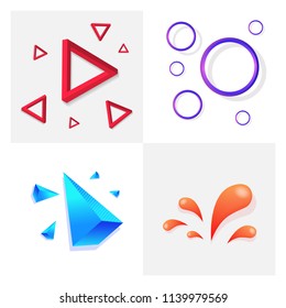 elements for design. modern. 3d. vector eps10. 