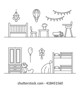 Elements to design, newborn party. The background for newborn party. Kids element for newborn party. Newborn party outline