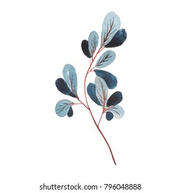 Elements for design on a spring theme, in the style of watercolor.