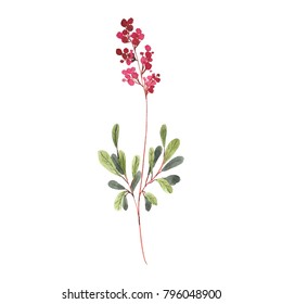 Elements for design on a spring theme, in the style of watercolor.