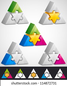 Elements design. Prism puzzle