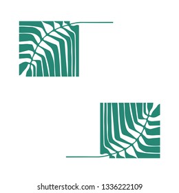 Elements for design. Retro style palm branches