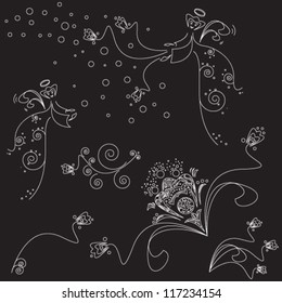elements design set  with angel