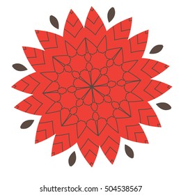  elements for design. Stylized flower, mandala.
