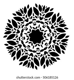  elements for design. Stylized flower, mandala.