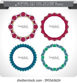 Elements for design. Vector artwork. Ethnic decorative elements. Hand drawn. Islam, Arabic, Indian, ottoman motifs.