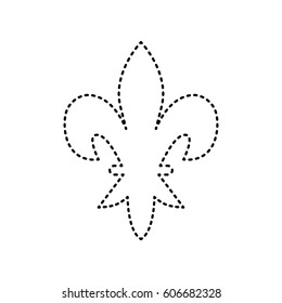 Elements for design. Vector. Black dashed icon on white background. Isolated.
