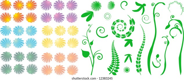 Elements for designing beautiful flowers