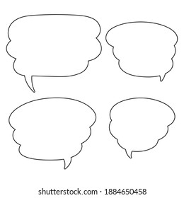 elements for dialogue. speech bubbles vector set
