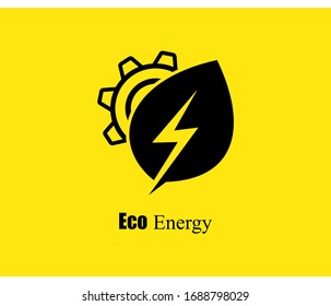 Elements of the Energy Logo Design. Eco energy.