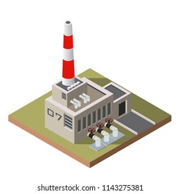 Elements energy power plant isometric