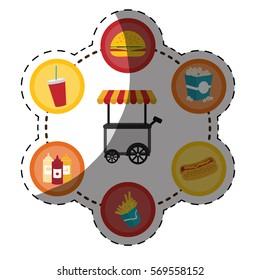 elements fast food icon, vector illustration design