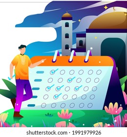 Elements fasting tracker vector illustration