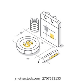 Elementos de los informes financieros, incluidos calendarios, divisas y gráficos analíticos