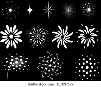 The elements of fireworks for design 