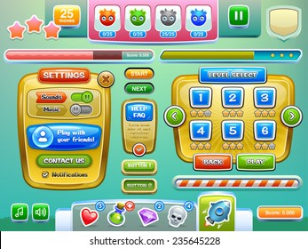 The elements of the game interface.