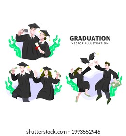 
Elements graduation activity vector illustration