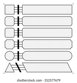 Elements with Grid for modern virtual technology futuristic user interface HUD. For use in games, film, equipment, science and more