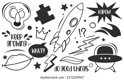 Diodoro dibujado a mano lindo vector de los elementos 