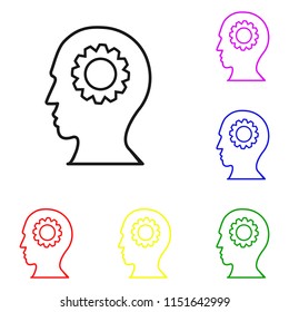 Elements of Head gear in multi colored icons. Premium quality graphic design icon. Simple icon for websites, web design, mobile app, info graphics on white background