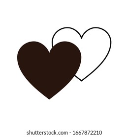 Elements heart for wedding invitation - Vector

