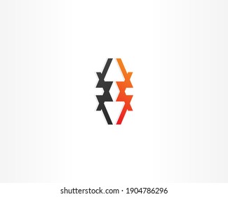 elements icon logo design with line concept