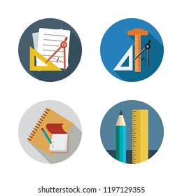 elements icon set. vector set about school material icons set.