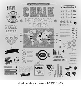 elements of info graphics. World Map / Information Graphics/abstract modern Label, bubble and header