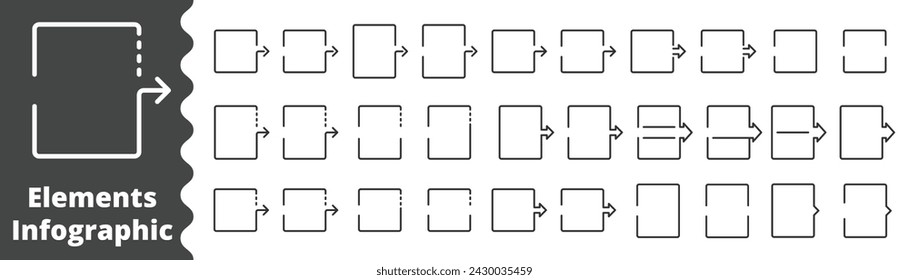 elements infographic , arrow, square, diagram, chart,