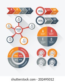 Elements of Infographic design on white background,vector