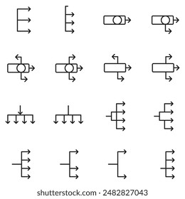 elements infographic icon ,arrow, square, diagram, line