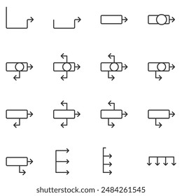 Elementos infografía icono ,flecha, cuadrado, diagrama, línea