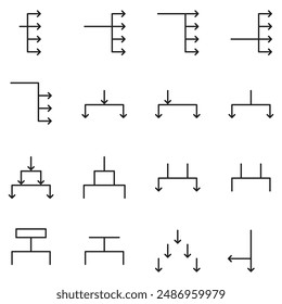 Elementos infografía icono ,flecha, cuadrado, diagrama, línea