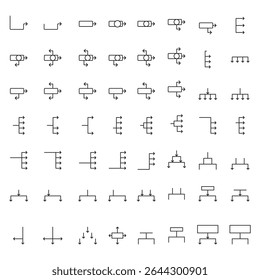 Elementos Infografía Icono Ilustración vectorial, flecha, cuadrado, diagrama, línea