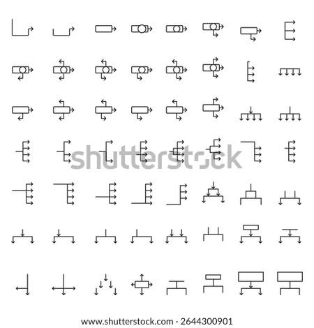 Elements Infographic Icon Vector illustration,arrow, square, diagram, line