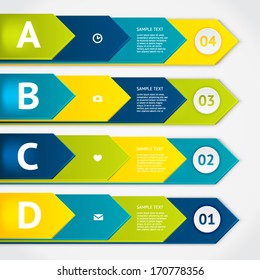 Elements of infographic. Modern vector design template. Arrows elements. Banner elements. Banners with shadows.