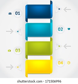 Elements of infographic. Modern vector design template. Arrows elements. Banner elements. Banners with shadows.