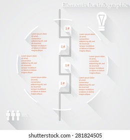 Elements for infographic. Schedule data. Flat icons.