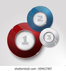 elements for infographic. Template for diagram, graph, presentation. Business concept with 3 options, parts, steps or processes. 