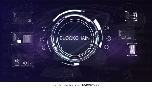 Elements of infographics for Blockchain technology.Crypto currency.Bitcoin.Technology background. Web elements