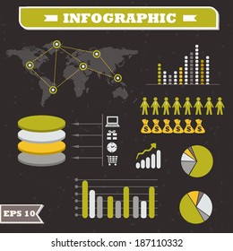elements of infographics for business and statistics. vector