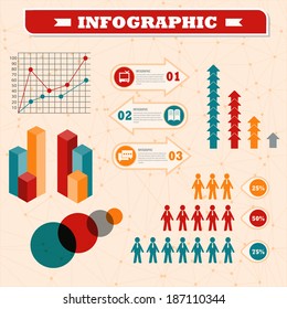 elements of infographics for business and statistics. vector