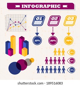 elements of infographics for business and statistics. vector