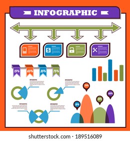 elements of infographics for business and statistics. vector
