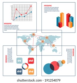 elements of infographics for business and statistics. vector