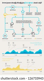 Elementos de infografía con botones y menús.  EPS10.