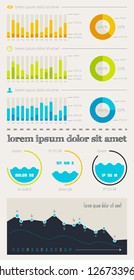 Elements of Infographics with buttons and menus.  EPS10.