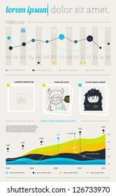 Elementos de infográficos com botões e menus.  EPS10