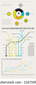Elements of Infographics with buttons and menus.  EPS10.